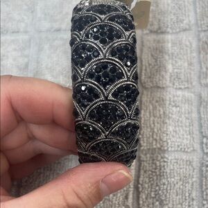 Black and Silver Beaded Bracelet